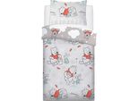 Winnie The Pooh - Biancheria Da Letto Cloud, Reversibile TC119 (Letto Singolo) (Bianco/Arancio/Blu)