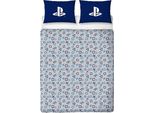 Playstation - Biancheria Da Letto Icons, Reversibile TC774 (Letto Singolo) (Bianco/Blu)