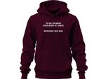 Non Mi Interessa Inner Peace Sarcastic Ironic Unisex Hoodie Felpa Con Cappuccio, Borgogna, S