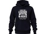 Anche Una Leggenda A Volte Va In Pensione Regalo Per Pensionati Felpa Con Cappuccio Unisex, Navy, Xl