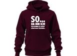 Quindi Eccomi Qui, Non Posso Risparmiarti Il Sarcasmo Divertente Felpa Con Cappuccio Unisex, Borgogna, S