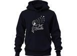 Just Breathe Dandelion Butterfly Mindfulness Yoga Meditation Felpa Con Cappuccio Unisex, Navy, L