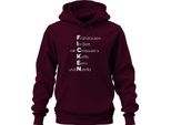 Colazione A Letto Con Croissant, Caffè, Cioccolato E Panna, Frase Divertente Felpa Con Cappuccio Unisex, Borgogna, 3XL