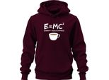Teoria Della Relatività Caffè Formula Nerd Fisica Dire Caffè Mattina Albert Einstein Felpa Con Cappuccio Unisex, Borgogna, M
