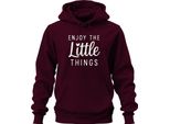Godetevi Le Piccole Cose Di Ogni Giorno, Regalo Motivazionale Felpa Con Cappuccio Unisex, Borgogna, S
