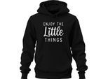 Godetevi Le Piccole Cose Di Ogni Giorno, Detto Motivazionale Regalo Felpa Con Cappuccio Unisex, Nero, S