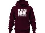 Pronto A Tutto Ma Non A Niente Divertente Ironico Umorismo Da Ufficio Fidanzato Felpa Con Cappuccio Unisex, Borgogna, 3XL