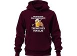 Trenne Bier Vom Glas Mein Beitrag Umweltschutz Bierkrug Bierfan Unisex Felpa Con Cappuccio, Borgogna, Xl