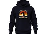 Felpa Con Cappuccio Noot Noot Motherf***Ers Retro Penguin Sunset Vintage Unisex, Navy, S
