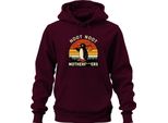 Noot Noot Motherf***Ers Retro Penguin Sunset Vintage Unisex Felpa Con Cappuccio, Borgogna, S