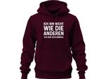 Non Come Gli Altri Sono Peggio Divertente Umorismo Regalo Felpa Con Cappuccio Unisex, Borgogna, Xxl