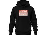 Attenzione Tracce Di Sarcasmo Incluse Divertente Umorismo Sarcastico Felpa Con Cappuccio Unisex, Nero, 3XL