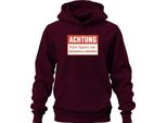 Attenzione Tracce Di Sarcasmo Incluse Divertente Umorismo Sarcastico Felpa Con Cappuccio Unisex, Borgogna, 3XL