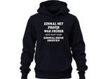 Con I Professionisti Di Una Volta Oggi Senza Idioti Sarcastico Divertente Ufficio Felpa Con Cappuccio Unisex, Marina, M
