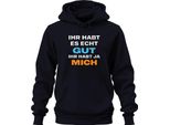 Hai Davvero Bene Hai Me Divertente Regalo Sarcastico Felpa Con Cappuccio Unisex, Navy, Xl