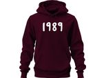 Vintage 1989 Retro 90S Anno Di Nascita Regalo Compleanno Vintage Unisex Felpa Con Cappuccio, Borgogna, M