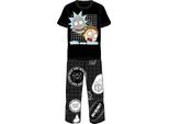 Rick And Morty - Pigiama Da Uomo TC888 (M) (Nero/Bianco)