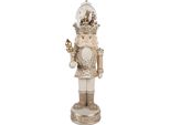 Clayre & Eef Decorazione Natalizia Con Luci Led E Musica Schiaccianoci 14X14X49 Cm Plastica Beige