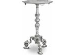 Casa Padrino Tavolino Barocco In Argento Antico H. 66 Cm - Mobili Barocchi Per Hotel