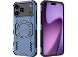 Custodia Magnetica Per Iphone 17 Pro Max, Paraurti Ibrido In Pc E Tpu, Prese D'aria Per La Dissipazione Del Calore Custodia Blu