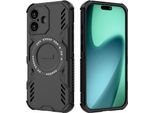 Custodia Magnetica Per Iphone 17, Paraurti Ibrido In Pc E Tpu, Prese D'aria Per La Dissipazione Del Calore Custodia Nera