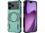 Custodia Magnetica Per Iphone 17 Pro Max, Paraurti Ibrido In Pc E Tpu, Prese D'aria Per La Dissipazione Del Calore Custodia Verde