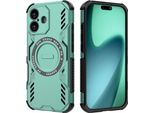 Custodia Magnetica Per Iphone 17, Paraurti Ibrido In Pc E Tpu, Prese D'aria Per La Dissipazione Del Calore Custodia Verde