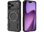 Custodia Magnetica Per Iphone 17 Pro Max, Paraurti Ibrido In Pc E Tpu, Prese D'aria Per La Dissipazione Del Calore Custodia Nera