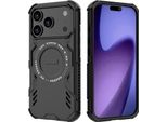 Custodia Magnetica Per Iphone 17 Pro, Paraurti Ibrido In Pc E Tpu, Prese D'aria Per La Dissipazione Del Calore Custodia Nera