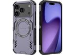 Custodia Magnetica Per Iphone 17 Pro, Paraurti Ibrido In Pc E Tpu, Prese D'aria Per La Dissipazione Del Calore Custodia Viola