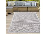 Tappeto Beige Crema Per Interni Ed Esterni Resistente E Di Facile Manutenzione Dimensioni Moderne - 160 X 220 Cm