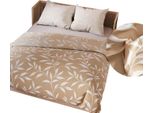 Biancheria Da Letto, Biancheria Da Letto In Cotone Sateen 160X200 Irma Beige, Foglie