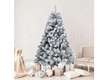 Albero Di Natale Artificiale Izrielar 150 Cm Con Neve Incl. 550 Aghi In Pvc, Supporto In Metallo, Abete, Albero Di Natale