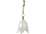 Campana Decorativa Clayre & Eef Ø 19X26 Cm In Metallo Bianco