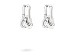 Paar Creolen Liebeskind Berlin "Schmuck Geschenk Edelstahl Ohrringe Modern Knot", Silber (Silberfarben), Ohrringe, Damen, Edelstahl, EinhäNger Abnehmbar