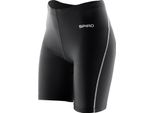 Spiro S250F | Pantaloncini Sportivi Bodyfit Da Donna + Traspiranti - Colore: Nero - Taglia: M/L