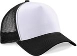 Beechfield B640 | Cappello / Berretto / Cappello Trucker Snapback - Colore: Nero/Bianco - Taglia: Unica