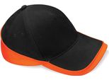 Berretto / Cappello Da Competizione Beechfield B171 | Teamwear - Colore: Nero/Arancione - Taglia: Unica