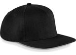 Cappello / Berretto / Cappello Beechfield B660 | Original Flat Peak Snapback - Colore: Nero/Nero - Taglia: Unica