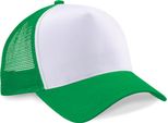 Cappello / Berretto / Cappello Beechfield B640 | Snapback Trucker - Colore: Verde Puro/Bianco - Taglia: Unica