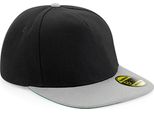 Berretto / Cappello / Cappello Beechfield B660 | Original Flat Peak Snapback - Colore: Nero/Grigio - Taglia: Unica