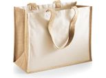 Westford Mill W422 | Printers' Jute Classic Shopper - 42 X 33 X 19 Cm - Colore: Naturale - Taglia: Unica