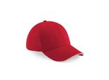 Beechfield B20 | Athleisure 6 Panel Cap - Farbe: Classic Red/White - GrößE: One Size