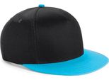 Cappellino Snapback Beechfield B615 | Youth - Colore: Nero/Blu Surf - Taglia: Unica