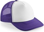 Beechfield B645 | Vintage Snapback Trucker Cap / Berretto / Cappello - Colore: Viola/Bianco - Taglia: Unica