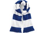 Beechfield B479 | Sciarpa Varsity / Sciarpa Invernale Da Uomo - Colore: Bright Royal/White - Taglia: Unica