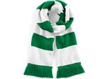 Beechfield B479 | Sciarpa Varsity / Sciarpa Invernale Da Uomo - Colore: Verde Kelly/Bianco - Taglia: Unica