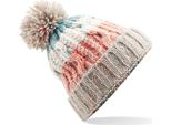 Beechfield B486 | Corkscrew Pom Pom Beanie Cappello Invernale - Colore: Milkshake Mix - Taglia: Unica