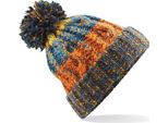 Beechfield B486 | Cavatappi Pom Pom Beanie Cappello Invernale - Colore: Retro Blues - Taglia: Unica