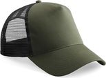Beechfield B640 | Snapback Trucker Cap / Cap / Cappello - Colore: Verde Oliva/Nero - Taglia: Unica